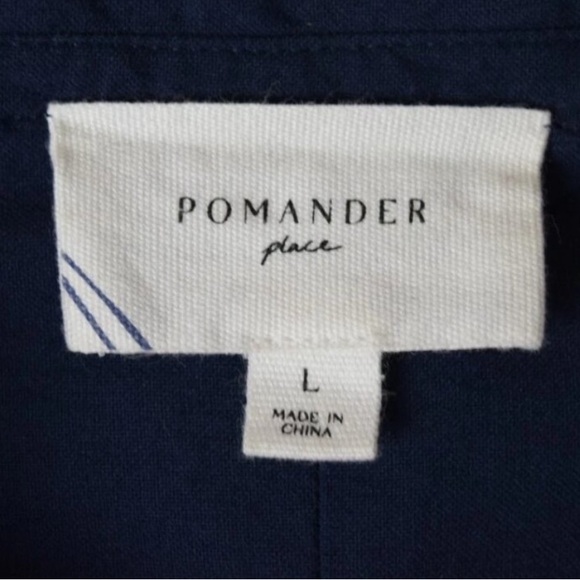 Pomander Place Polly Dress Large | French Navy | 3/4 Sleeve | Pockets - Picture 7 of 7